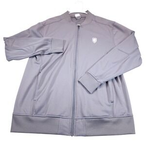 Augusta Sportswear Mens Large Gray Full Zip Track Jacket Microfleece Golf